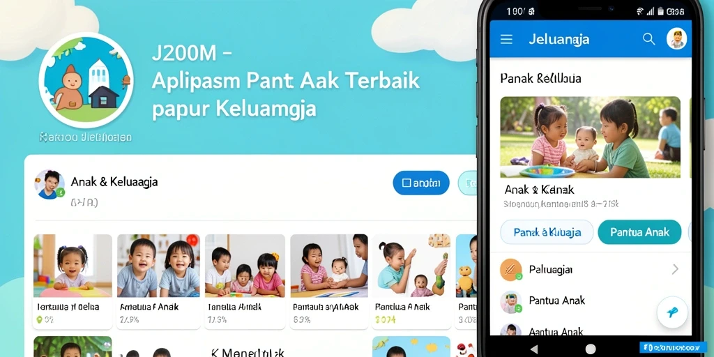 Tampilan antarmuka J200M yang intuitif dan menarik untuk Pantau Anak.