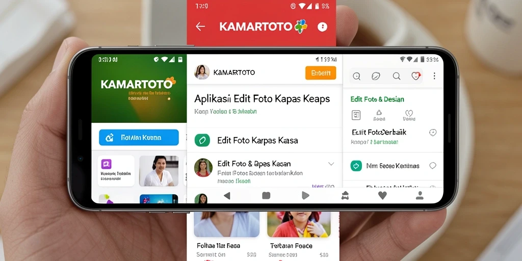 Antarmuka KAMARTOTO untuk Edit Foto Kertas Kaca yang menarik.