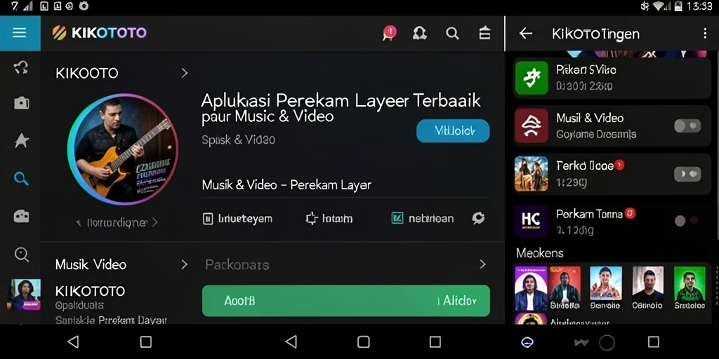 Antarmuka KIKOTOTO yang sederhana dan fungsional untuk perekaman layar.