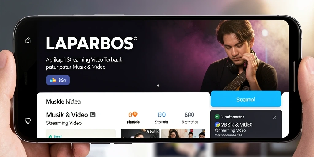 Antarmuka LAPARBOS menampilkan pengalaman streaming video yang menyenangkan dan interaktif.