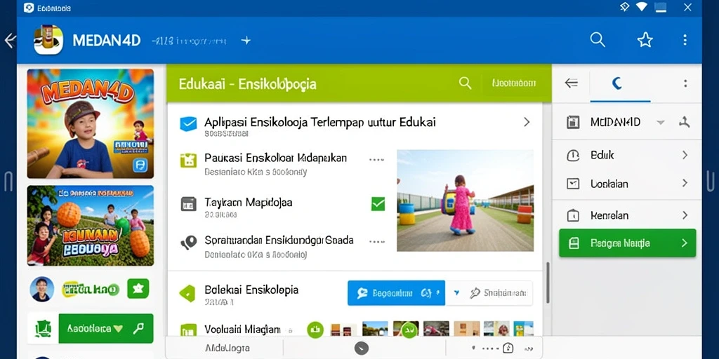 Tampilan antarmuka aplikasi MEDAN4D untuk Ensiklopedia yang menarik.