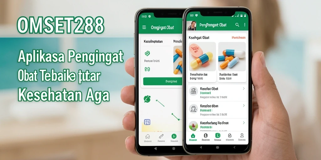 Tampilan antarmuka user-friendly dari OMSET288 untuk pengingat obat.