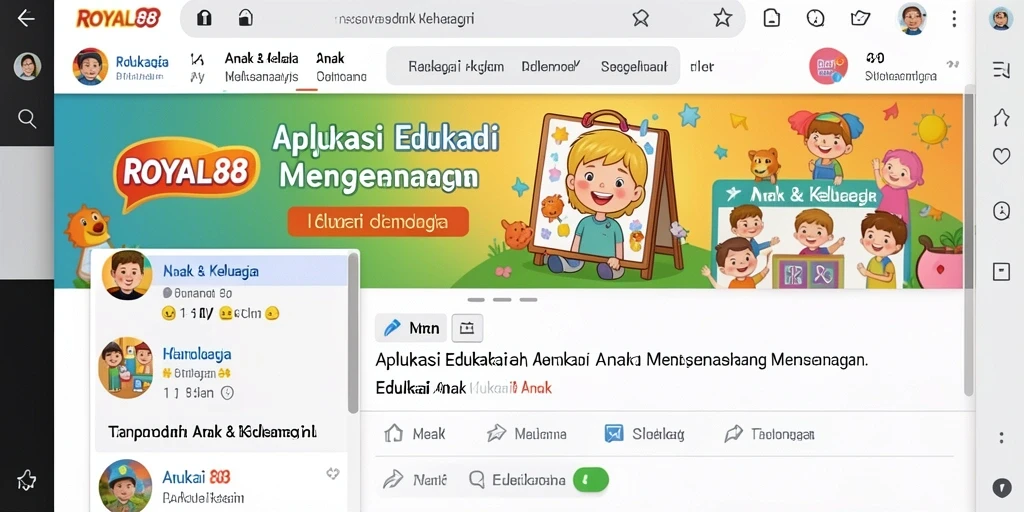 Tampilan antarmuka menarik dari aplikasi Edukasi Anak ROYAL88.