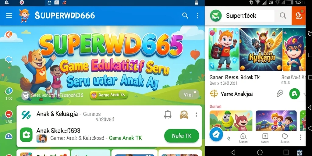 Antarmuka menyenangkan dari aplikasi Game Anak TK.