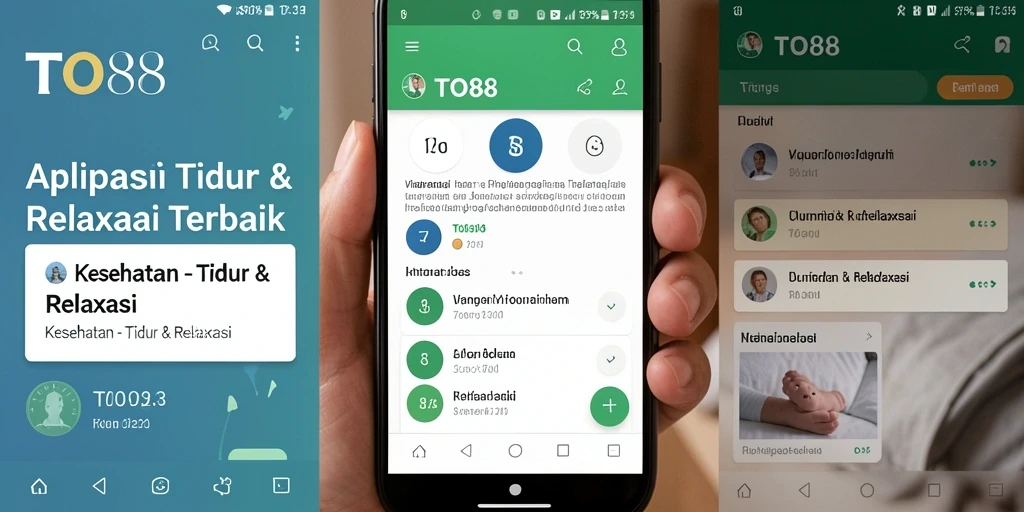 Tampilan antarmuka TO88 yang sederhana dan menarik untuk Tidur & Relaksasi.