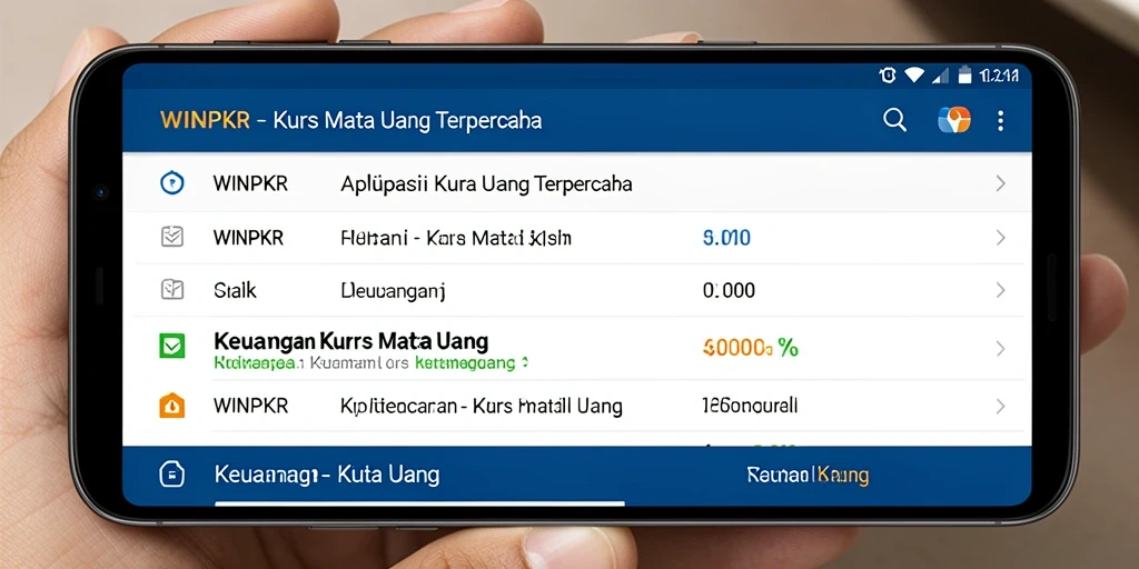 Tampilan utama WINPKR dengan grafik nilai tukar yang informatif.